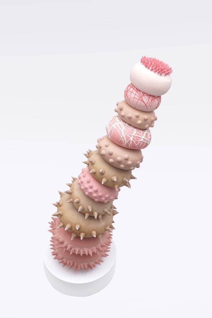 Living on The Growth, Various stoneware, 25 x 50 x 15, 2024